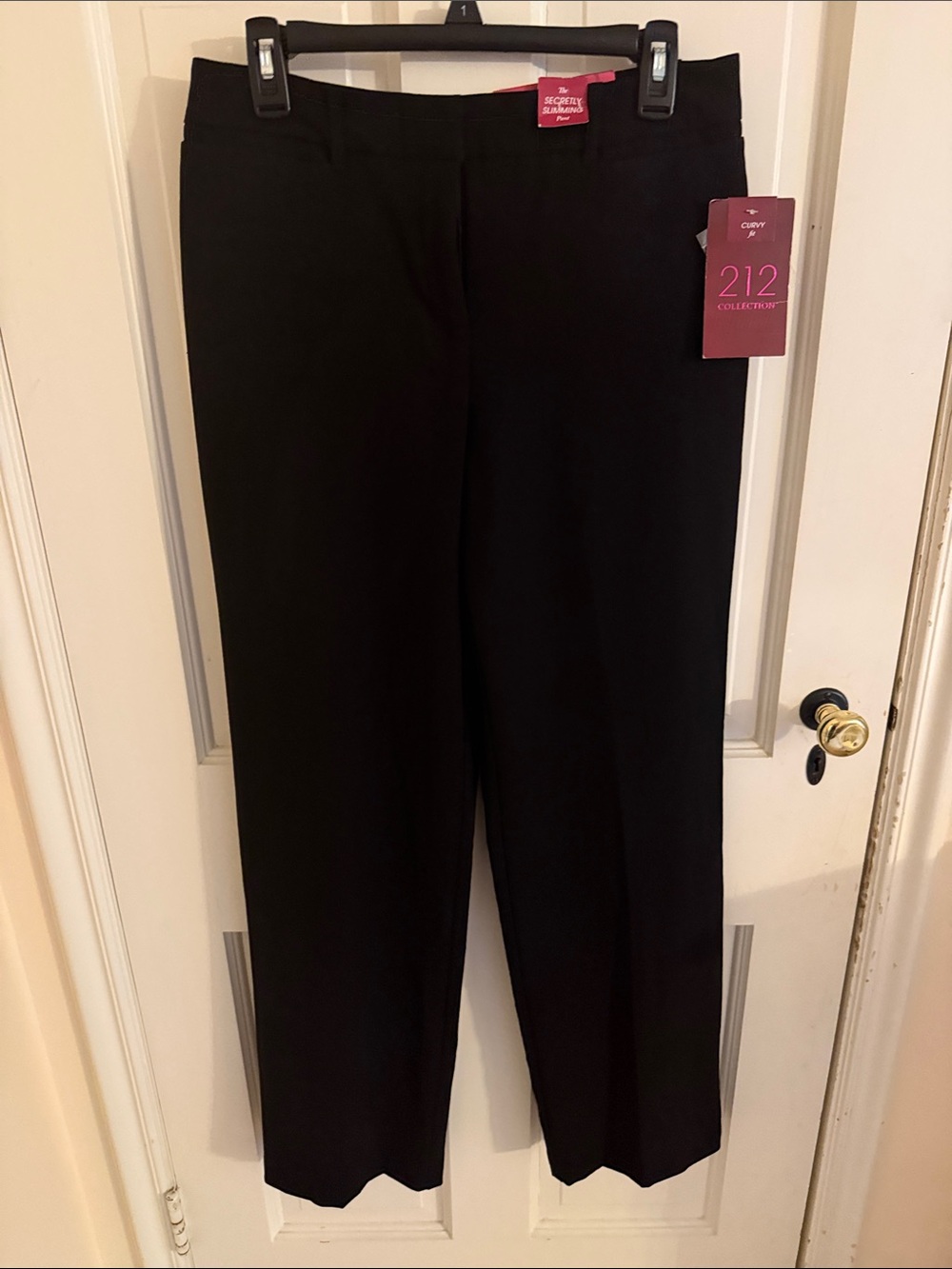 212 Collection Black Straight-Leg Dress Trousers NWT